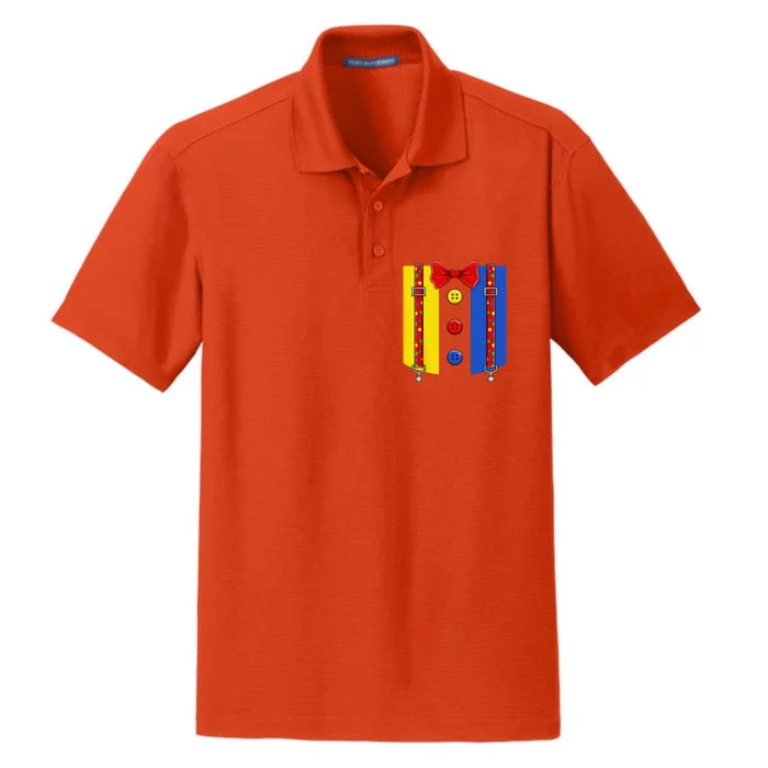 Clown Costume Halloween Circus Matching Dry Zone Grid Performance Polo