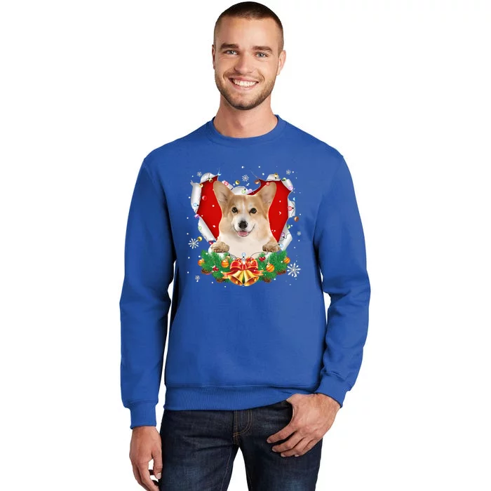 Corgi Christmas Heart Santa Dog Lovers Ugly Sweater Xmas Gift Tall Sweatshirt