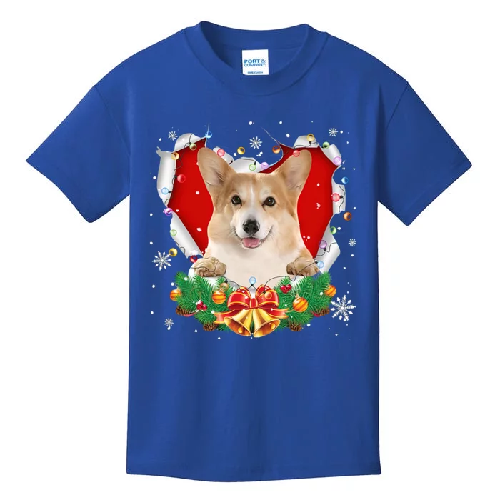 Corgi Christmas Heart Santa Dog Lovers Ugly Sweater Xmas Gift Kids T-Shirt