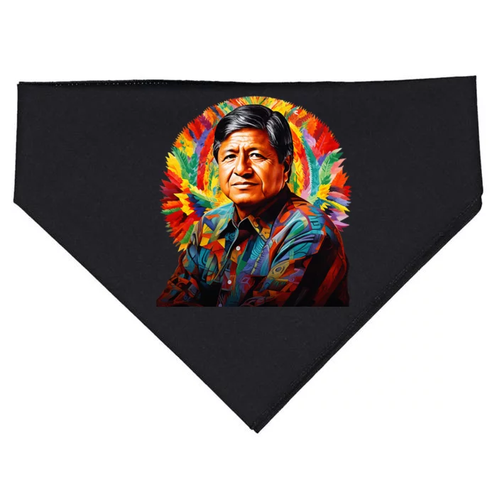 Cesar Chavez Hispanic Heritage Month USA-Made Doggie Bandana