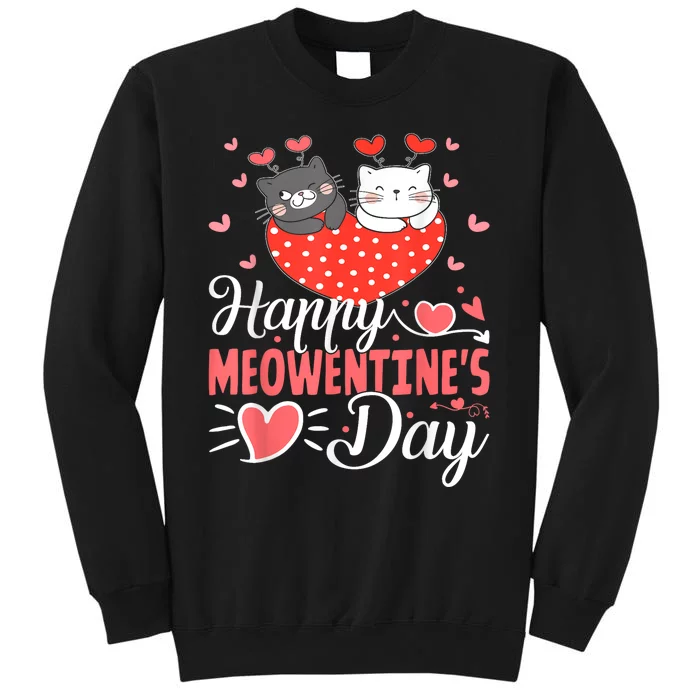 Cute Cat Happy Meowentines Valentines Day Tall Sweatshirt