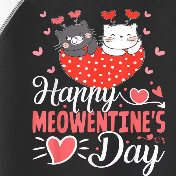 Cute Cat Happy Meowentines Valentines Day Toddler Fine Jersey T-Shirt