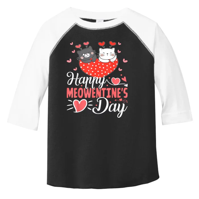 Cute Cat Happy Meowentines Valentines Day Toddler Fine Jersey T-Shirt