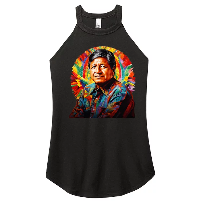 Cesar Chavez Hispanic Heritage Month Women’s Perfect Tri Rocker Tank