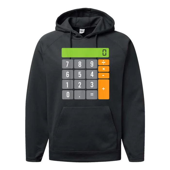 Calculator Costume Halloween Easy Cosplay Math Geek Outfit Performance Fleece Hoodie