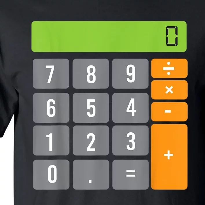 Calculator Costume Halloween Easy Cosplay Math Geek Outfit Tall T-Shirt