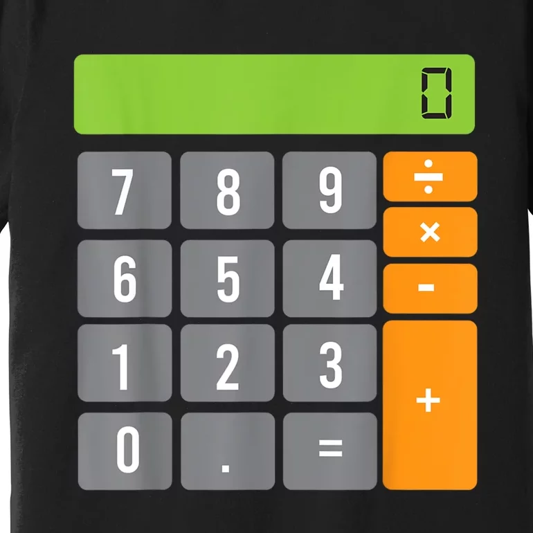 Calculator Costume Halloween Easy Cosplay Math Geek Outfit Premium T-Shirt