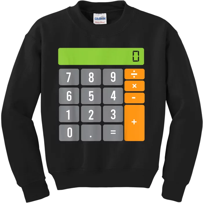 Calculator Costume Halloween Easy Cosplay Math Geek Outfit Kids Sweatshirt