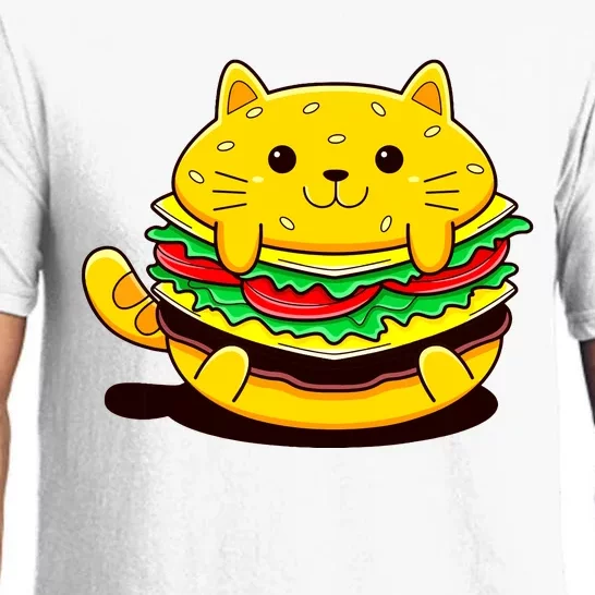 Cute Cat Hamburger Pajama Set