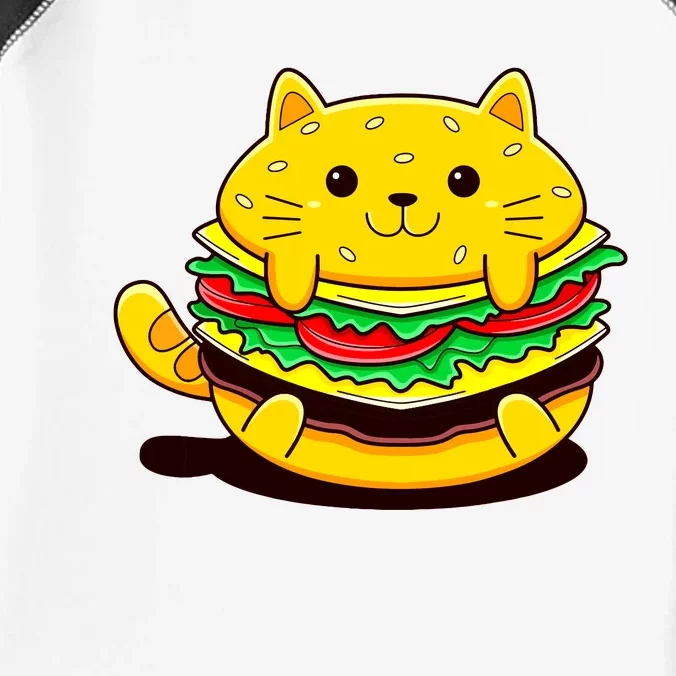 Cute Cat Hamburger Infant Baby Jersey Bodysuit