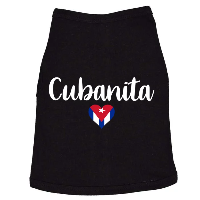 Cubanita Cuban Heart Cuba Flag Doggie Tank