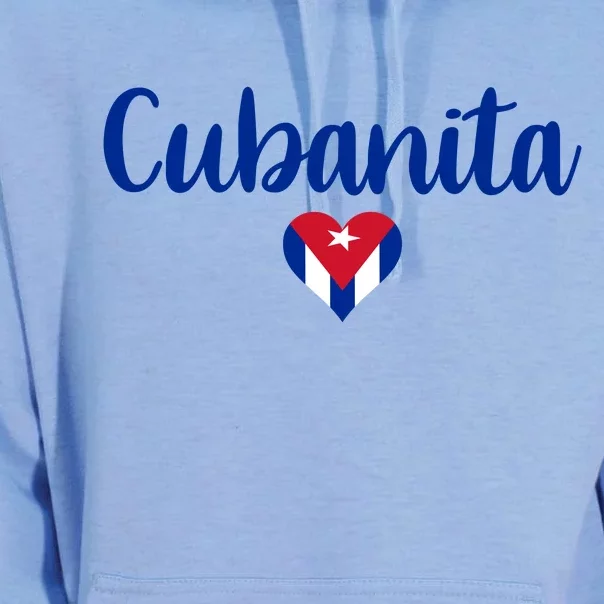 Cubanita Cuban Heart Cuba Flag Unisex Surf Hoodie