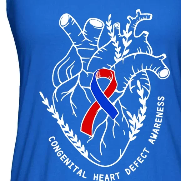 Chd Congenital Heart Defect Disease Awareness Ribbon Warrior Ladies Essential Flowy Tank