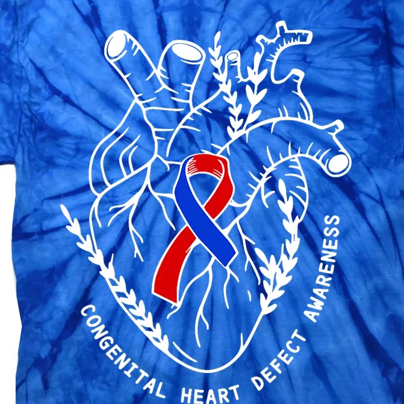 Chd Congenital Heart Defect Disease Awareness Ribbon Warrior Tie-Dye T-Shirt