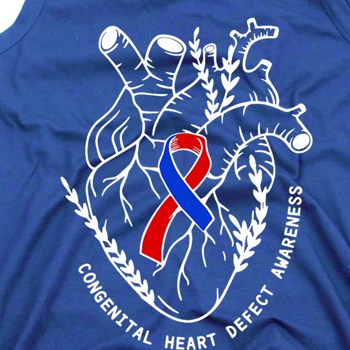 Chd Congenital Heart Defect Disease Awareness Ribbon Warrior Tank Top