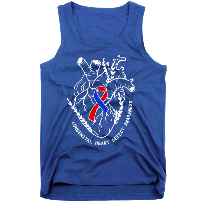 Chd Congenital Heart Defect Disease Awareness Ribbon Warrior Tank Top