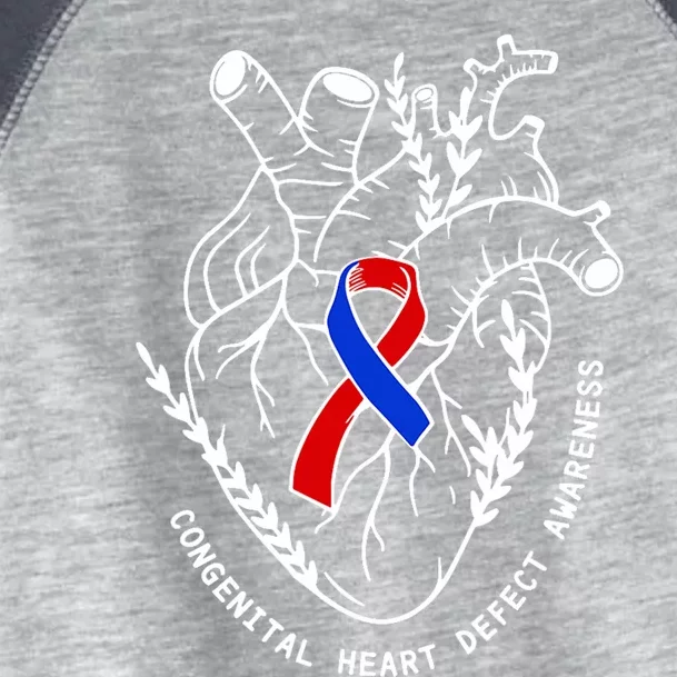 Chd Congenital Heart Defect Disease Awareness Ribbon Warrior Toddler Fine Jersey T-Shirt