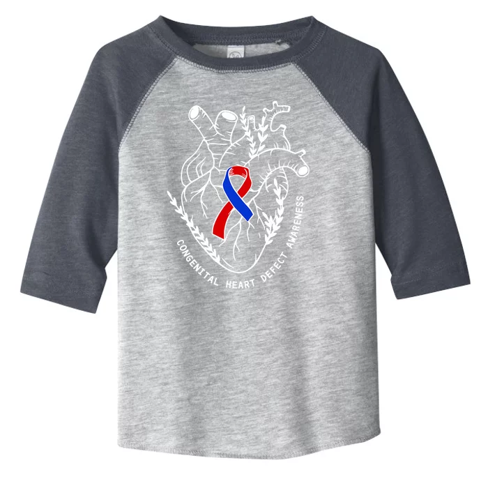 Chd Congenital Heart Defect Disease Awareness Ribbon Warrior Toddler Fine Jersey T-Shirt