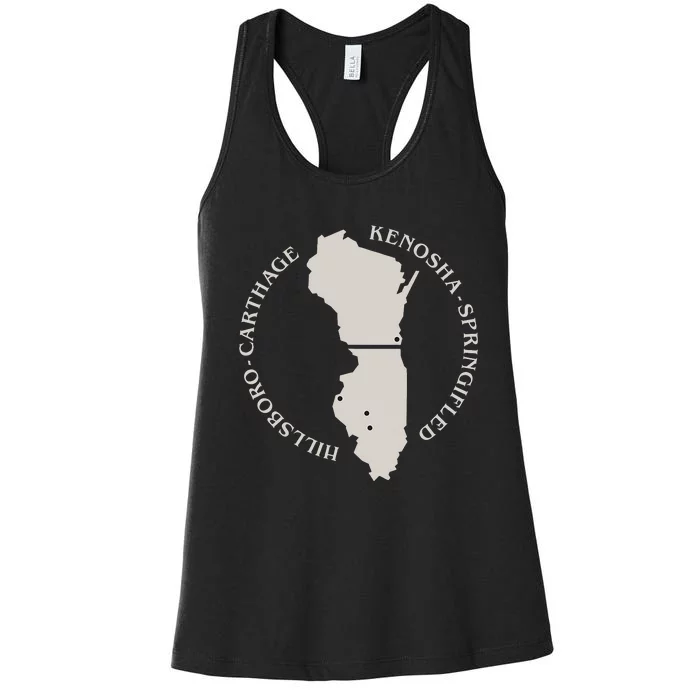 Carthage College Historic Campus Design Wisconsin & Illinois Women's Racerback Tank