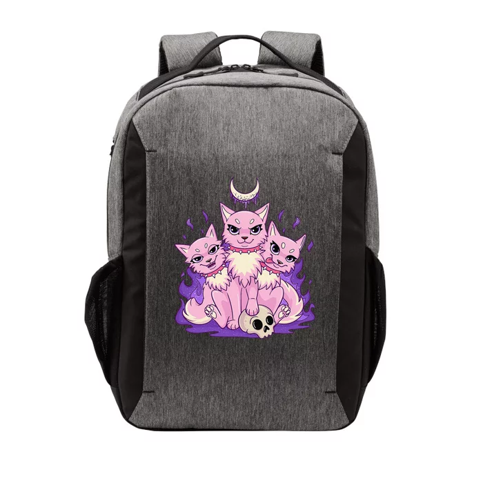 Cute Creepy Headed Dog Cat Anime Kawaii Pastel Goth Clothes Vector Backpack