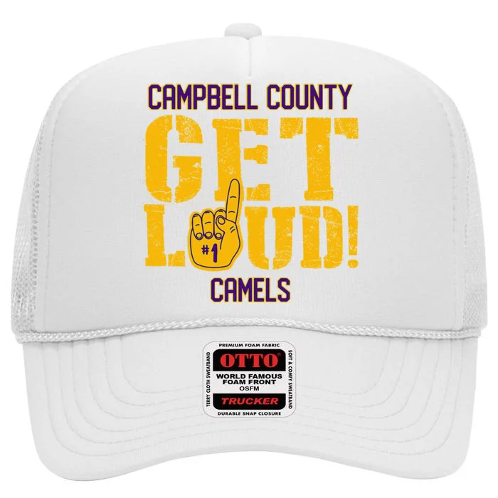 Campbell County High School Get Loud Camels High Crown Mesh Trucker Hat