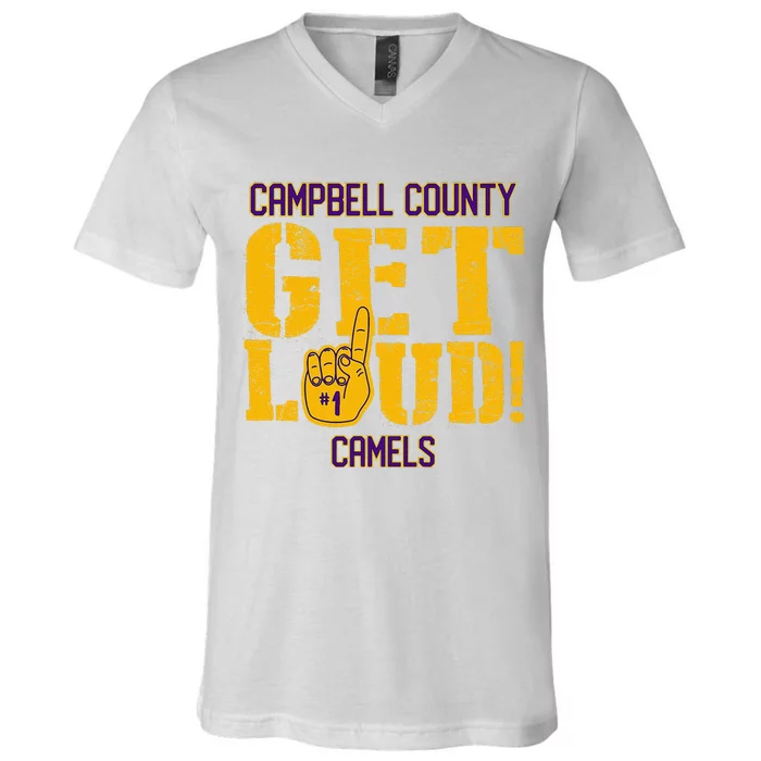 Campbell County High School Get Loud Camels V-Neck T-Shirt