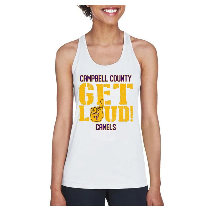 Campbell County High School Get Loud Camels Women's Racerback Tank