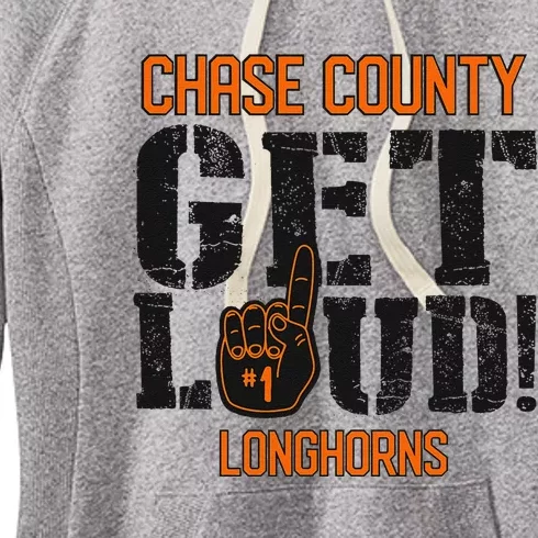 Chase County High School Get Loud Longhorns Women's Fleece Hoodie