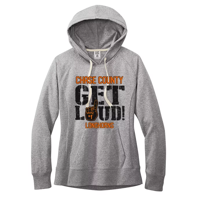 Chase County High School Get Loud Longhorns Women's Fleece Hoodie