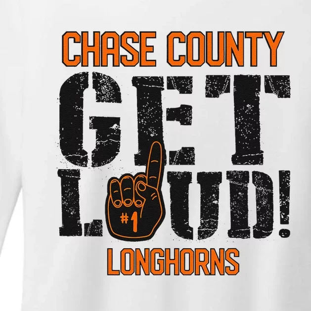 Chase County High School Get Loud Longhorns Womens CVC Long Sleeve Shirt