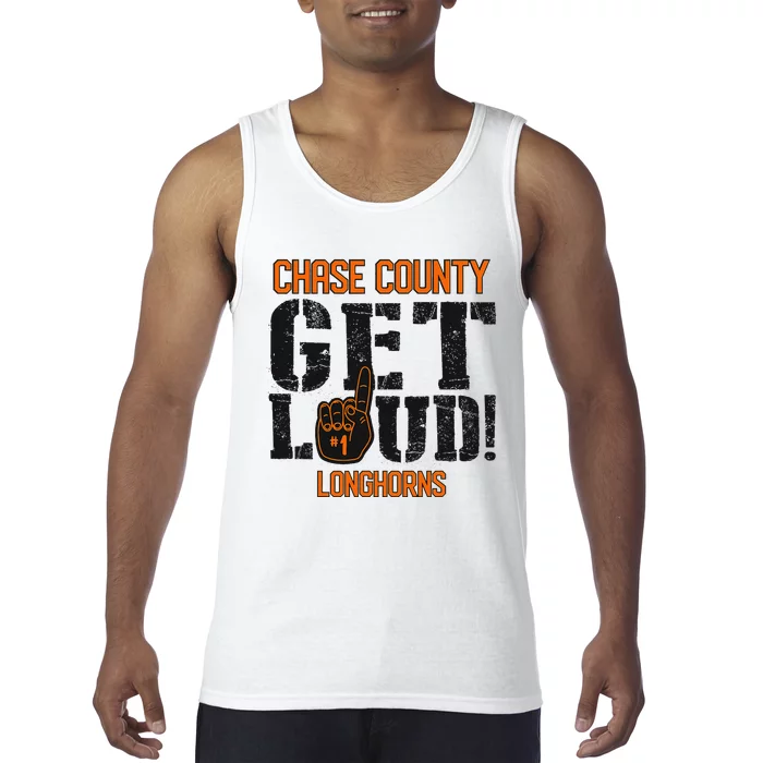 Chase County High School Get Loud Longhorns Tank Top