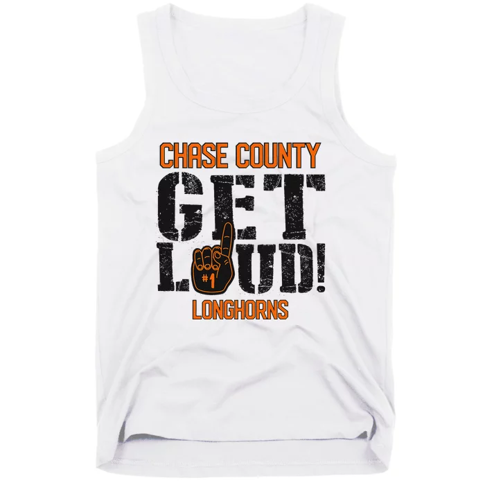 Chase County High School Get Loud Longhorns Tank Top