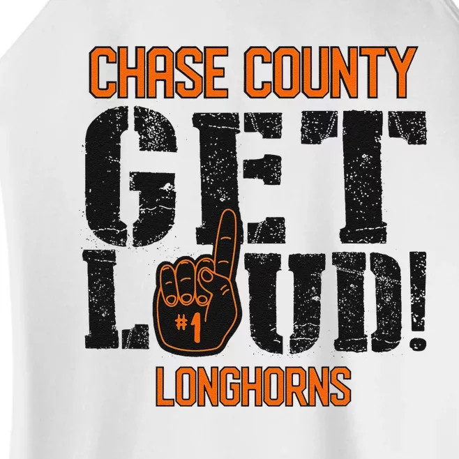 Chase County High School Get Loud Longhorns Women’s Perfect Tri Rocker Tank