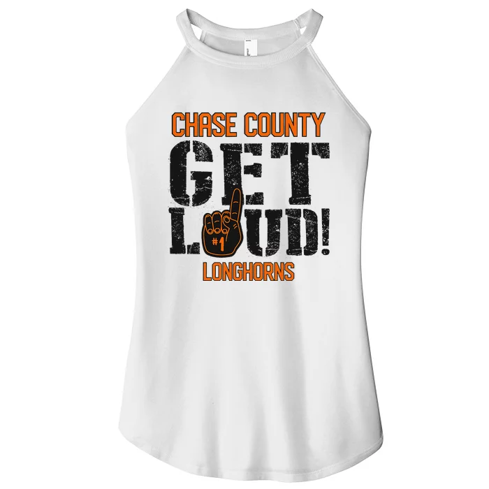 Chase County High School Get Loud Longhorns Women’s Perfect Tri Rocker Tank