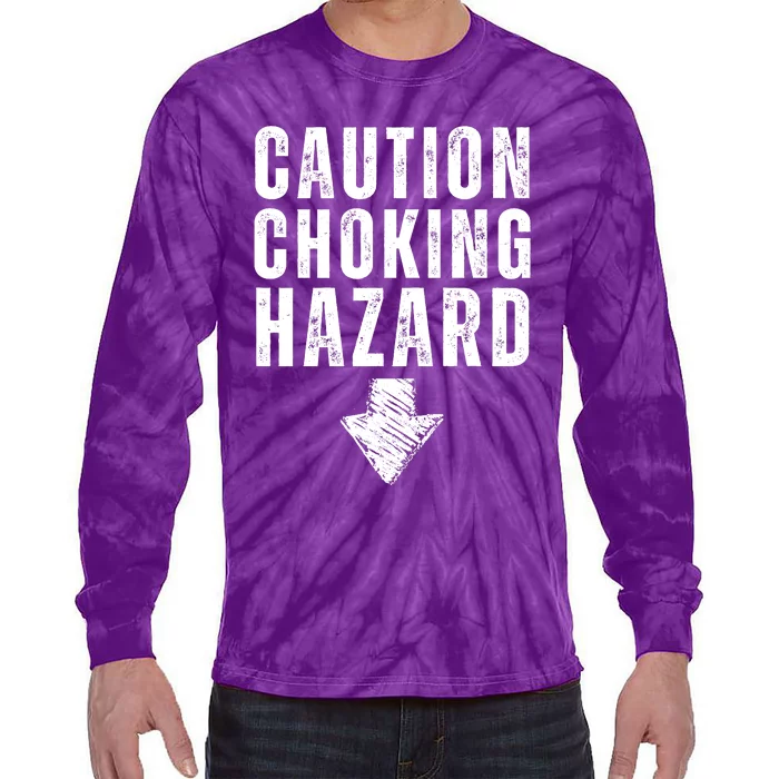 Caution Choking Hazard Tie-Dye Long Sleeve Shirt