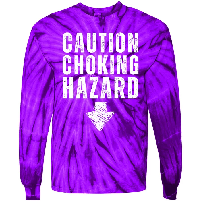 Caution Choking Hazard Tie-Dye Long Sleeve Shirt