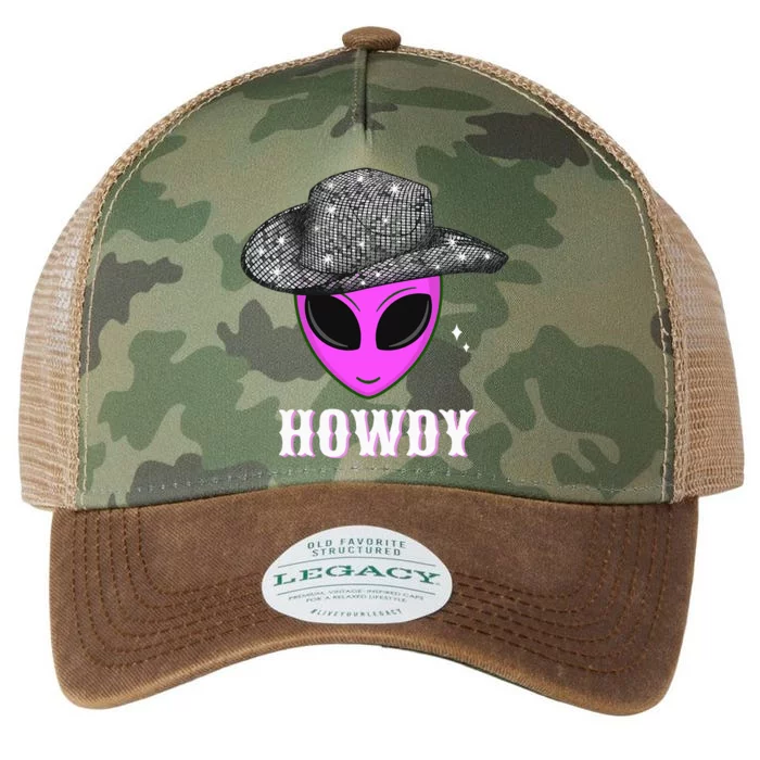 Cool Cowboy Hat Alien Howdy Space Western Disco Theme Legacy Tie Dye Trucker Hat