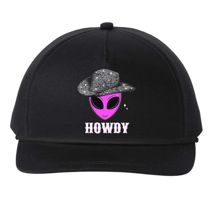 Cool Cowboy Hat Alien Howdy Space Western Disco Theme Snapback Five-Panel Rope Hat