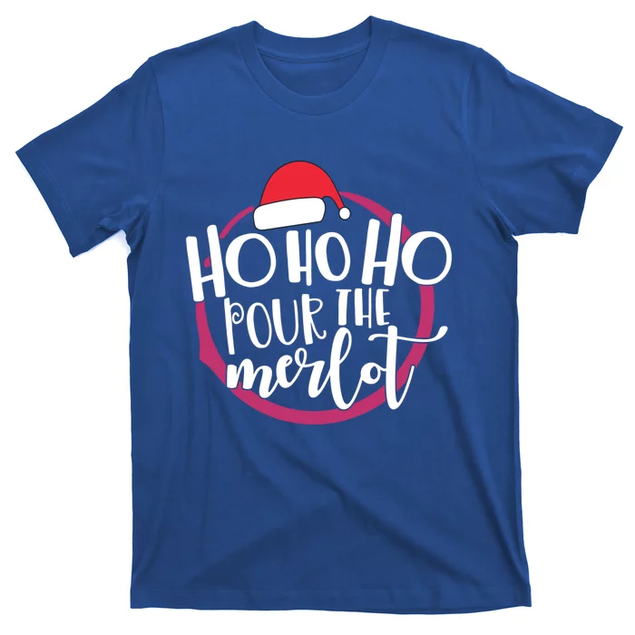 Christmas Costume Ho Ho Ho Pour The Merlot Xmas Cool Gift T-Shirt