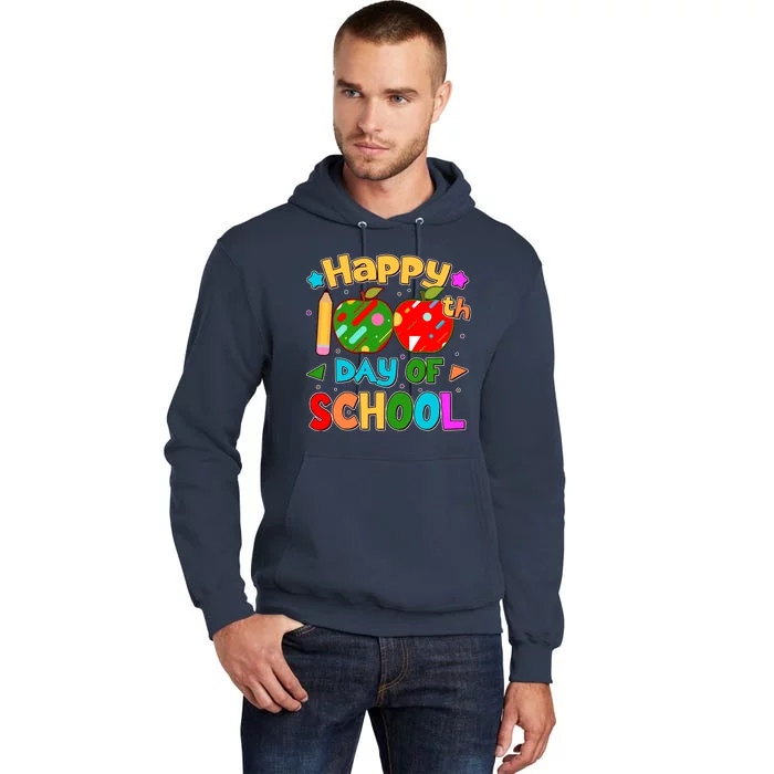 Cute Colorful Happy 100th Day Of School Tall Hoodie