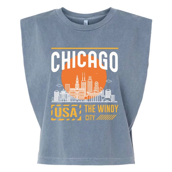 Chicago Garment-Dyed Women's Muscle Tee