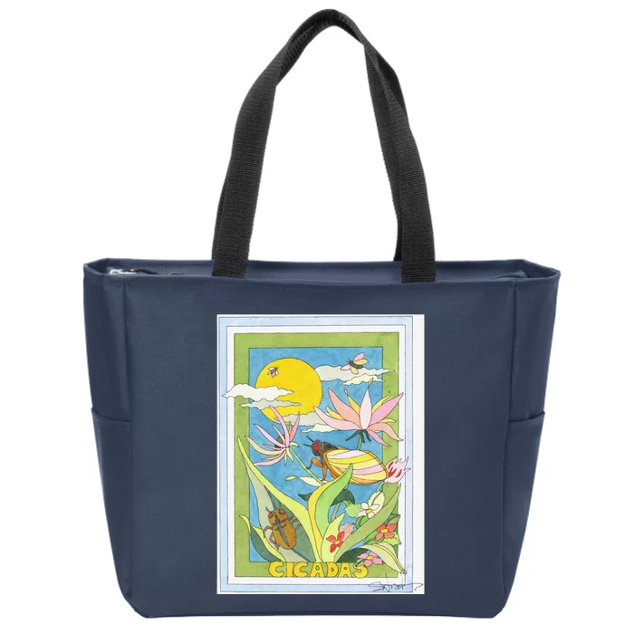 Cicadas Zip Tote Bag