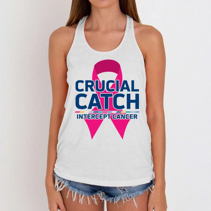 Crucial Catch Intercept Cancer Women's Knotted Racerback Tank