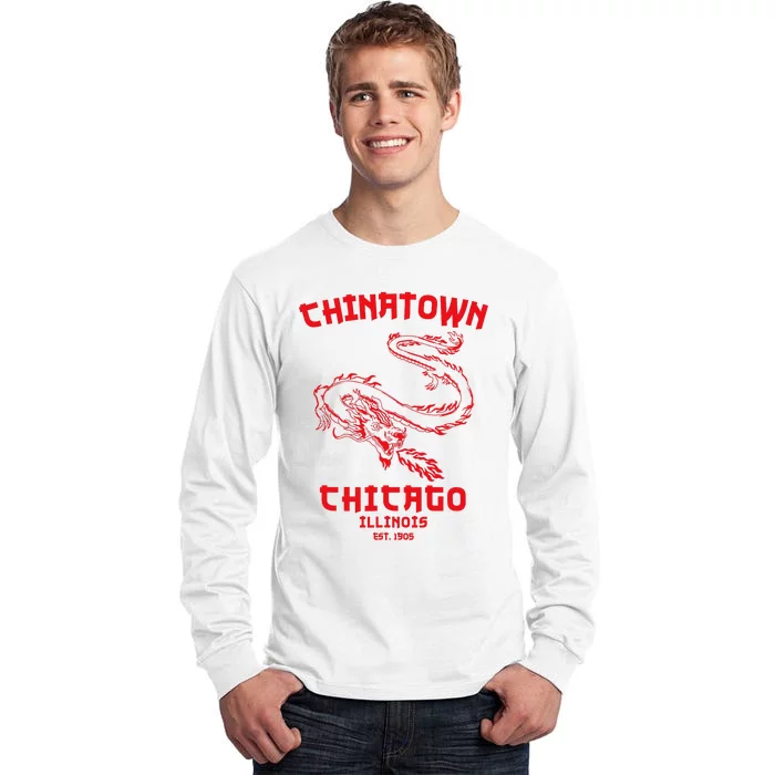 Chicago Chinatown Illinois Chinese American Loop South Side Tall Long Sleeve T-Shirt