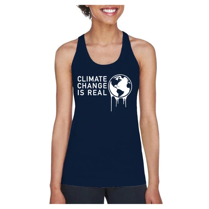 Climate Change Is Real Women's Racerback Tank