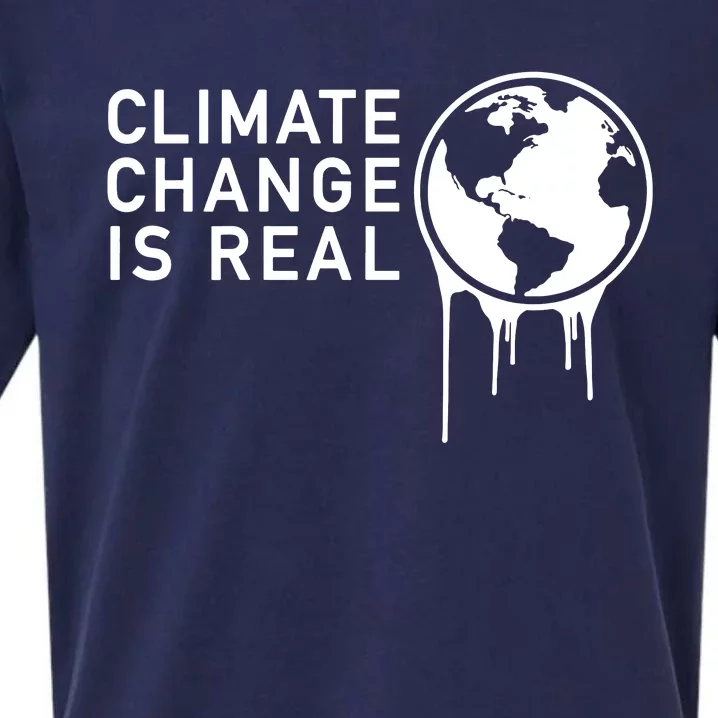 Climate Change Is Real Sueded Cloud Jersey T-Shirt