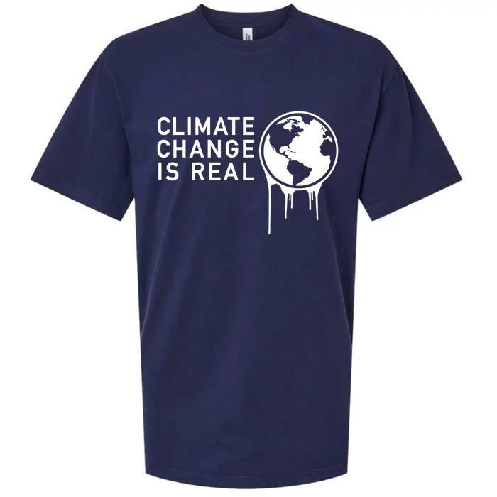 Climate Change Is Real Sueded Cloud Jersey T-Shirt