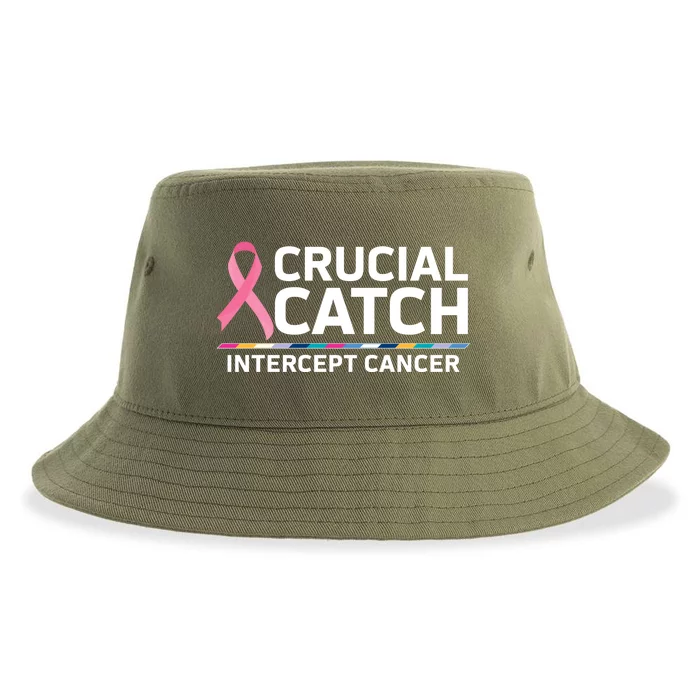 Crucial Catch Intercept Cancer Awareness Sustainable Bucket Hat