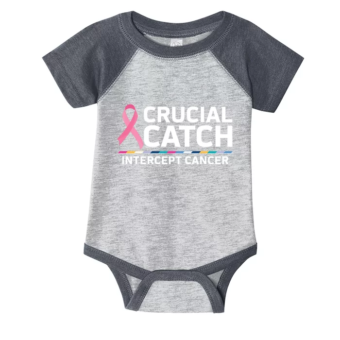 Crucial Catch Intercept Cancer Awareness Infant Baby Jersey Bodysuit