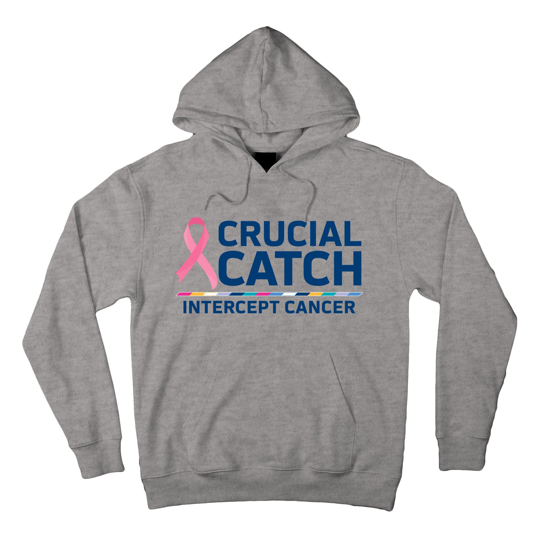 TeeShirtPalace Crucial Catch Intercept Cancer Awareness Hoodie